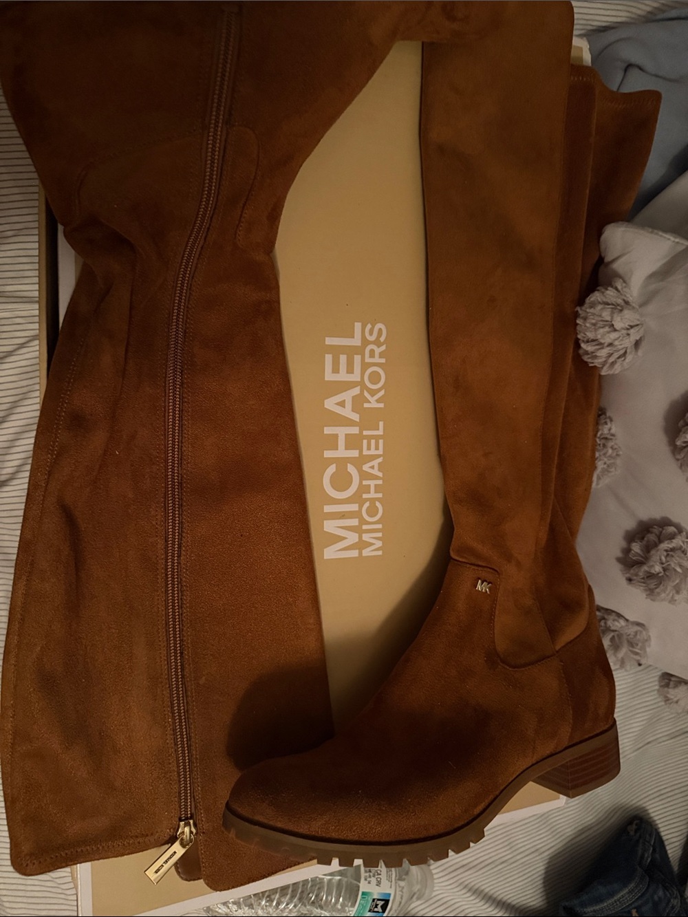 MICHAEL Michael Kors Chestnut Suede Knee Boots